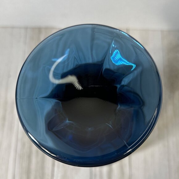 Noritake Sweet Swirl Iced Tea Wine Water Glasses Dark Blue Midnight  - Set Of 2 - Picture 4 of 7